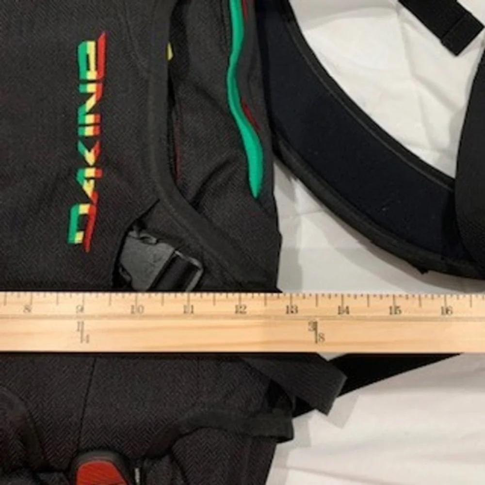 Dakine Heli Pack 11L Backpack Black Rasta Snowboard Ski Carry Daypack 8100700